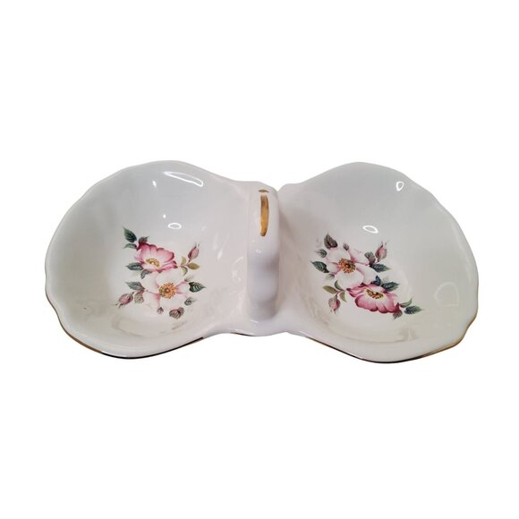 Vintage 1970's House Of Webster "Wild Briar Rose" Pattern Bavarian Server, Divid - Picture 2 of 4